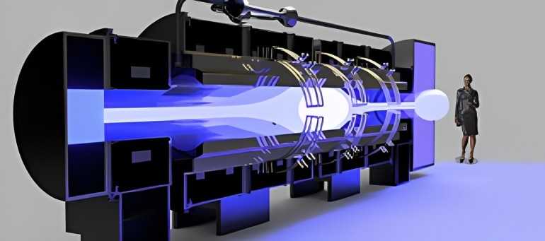 ***داخليه فقطط***** Artist’s concept of the Princeton Field Reversed Configuration (PFRC) reactor concept. Credit: PPPL/Paluszek, M.