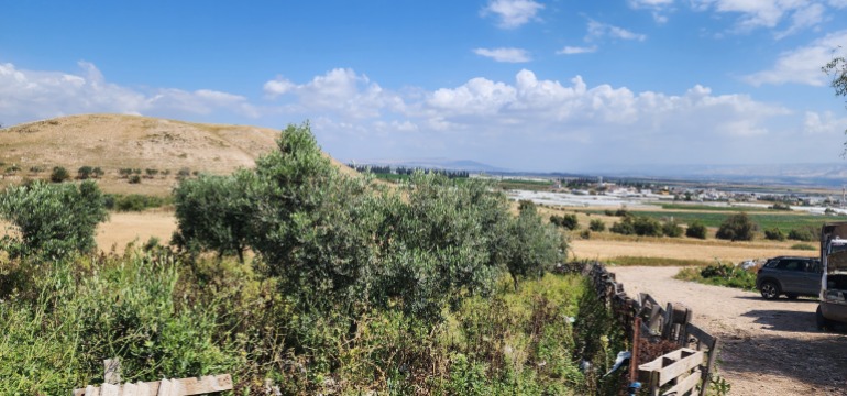 صورة 4-عزيزة نوفل- فلسطين-الأغوار-من منزل أبو مهيوب يظهر في الجهة المقابلة المستوطنات الزراعية- الجزيرة نت