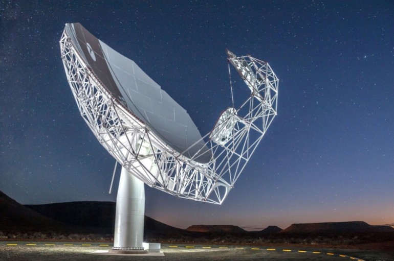 MeerKAT is a South African-funded and designed telescope, with 75 per cent of the components sourced locally, and will be the most sensitive radio telescope of its kind in the Southern Hemisphere. (Image source: MeerKAT)