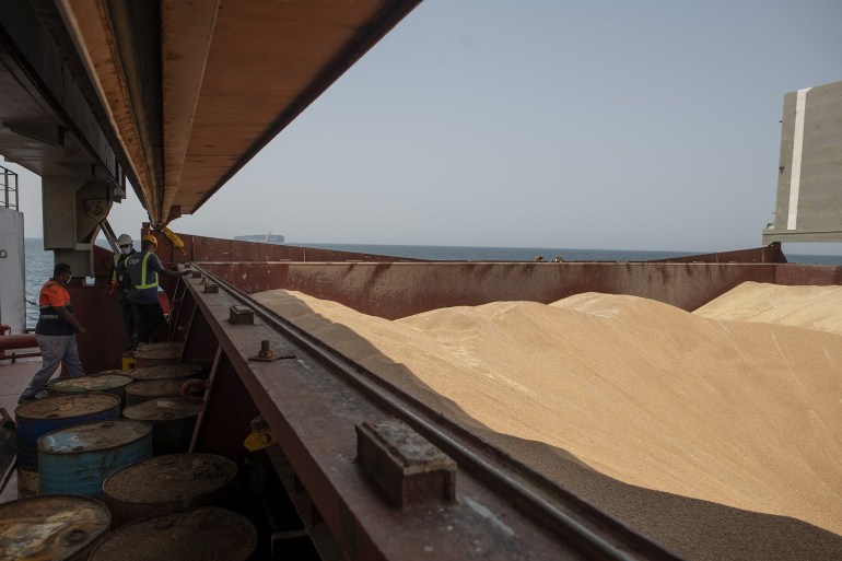 U.N. ship brings food relief from Ukraine to drought-hit Horn of Africa in Djibouti