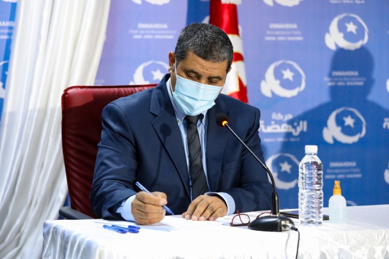 صورة 2: نائب رئيس حركة النهضة منذر الونيسي/مقر الحركة/العاصمة تونس/يناير/كانون الثاني 2023 (صورة أرسلت لي من حركة النهضة ويمكن استخدامها دون أدنى إشكال)