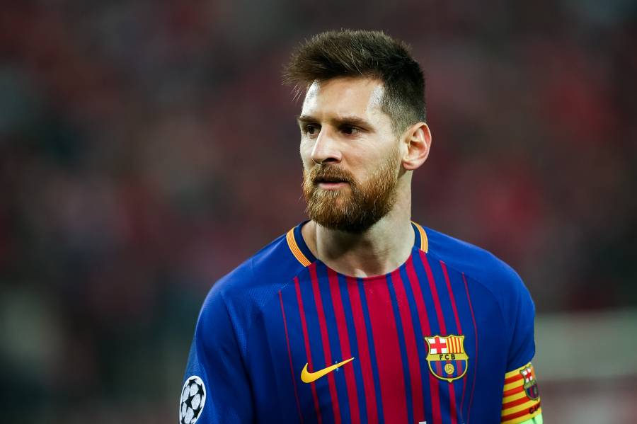 صورة يظهر بها ميسي وهو مرتدياً قميص برشلونة