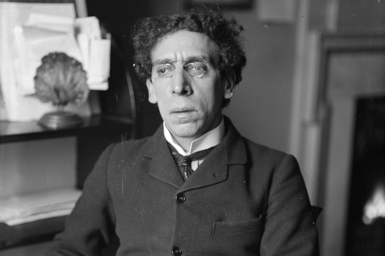 March 1913: English writer and Zionist, Israel Zangwill (1864-1926). (Photo by Topical Press Agency/Getty Images)