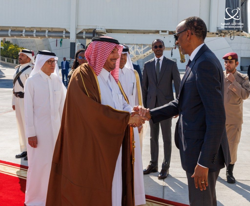الرئيس الرواندي يصل الدوحة