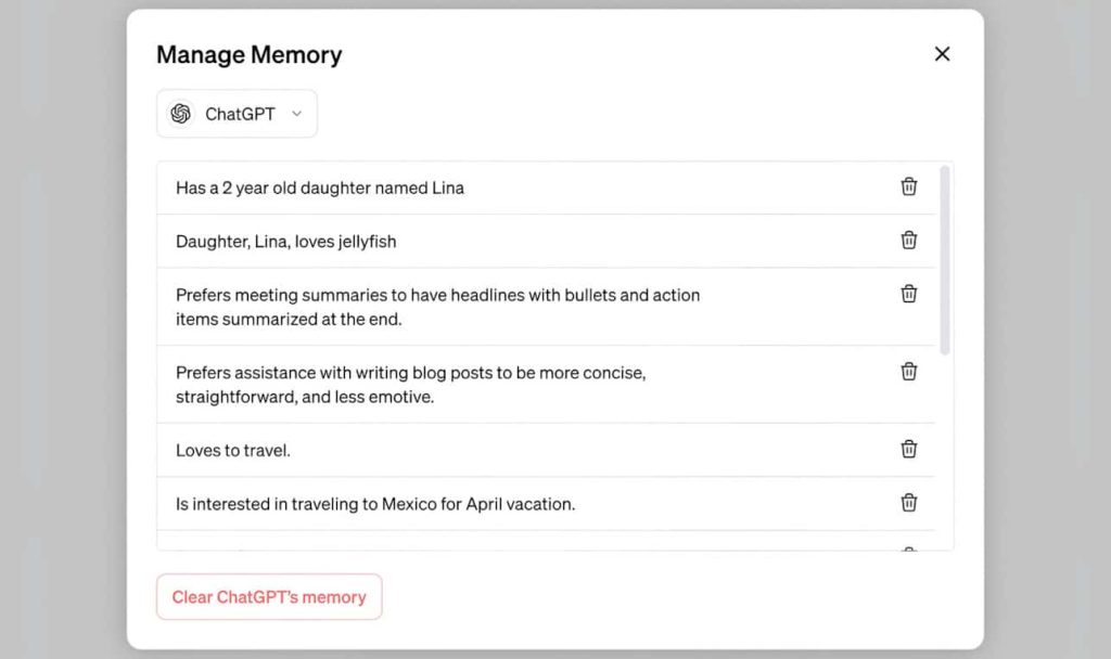روبوت ChatGPT يحصل على ميزة الذاكرة