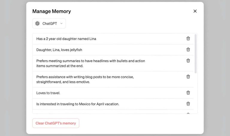 روبوت ChatGPT يحصل على ميزة الذاكرة