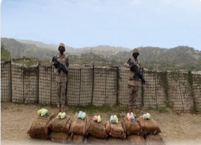 حرس الحدود بجازان يحبط تهريب (220) كيلوجرامًا من القات المخدر