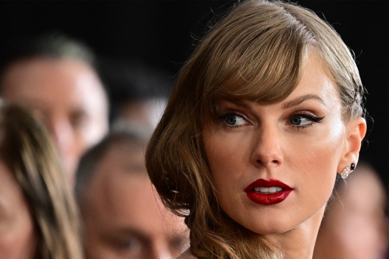 LOS ANGELES, CALIFORNIA - FEBRUARY 04: Taylor Swift attends the 66th GRAMMY Awards at Crypto.com Arena on February 04, 2024 in Los Angeles, California. Neilson Barnard/Getty Images for The Recording Academy/AFP (Photo by Neilson Barnard / GETTY IMAGES NORTH AMERICA / Getty Images via AFP)