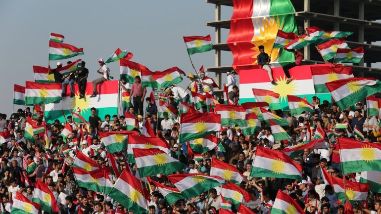 Kurds celebrate to show their support for the upcoming September 25th independence referendum in Erbil, Iraq September 22, 2017. REUTERS/Ahmed Jadallah