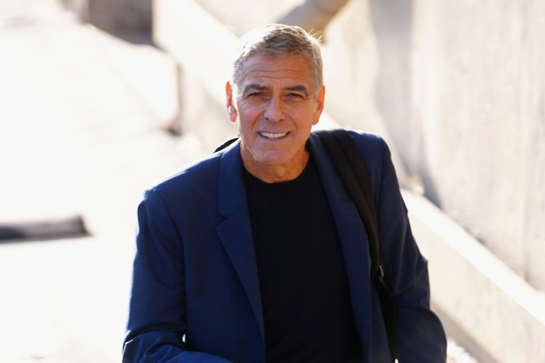 LOS ANGELES, CA - SEPTEMBER 17: George Clooney is seen at "Jimmy Kimmel Live!" on September 17, 2024 in Los Angeles, California. (Photo by ZZHollywood To You/Star Max/GC Images)