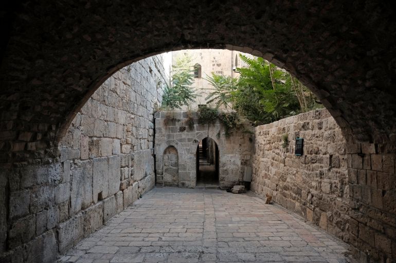The Little Western Wall, also known as HaKotel HaKatan or the Small Kotel, which is a Jewish religious site located in the Muslim Quarter of the Old City of Jerusalem, Israel. The wall dates from the Second Temple period, (516 BCE "u2013 70 CE) and is the continuation of the larger part of the Western Wall.