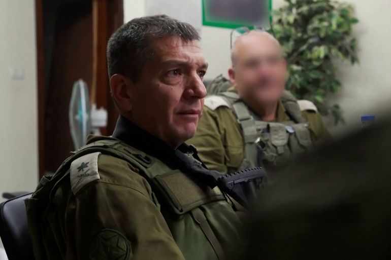 VIDEO SHOWS: FILE FOOTAGE OF HEAD OF ISRAELI MILITARY INTELLIGENCE, MAJOR GENERAL AHARON HALIVA, SPEAKING TO MILITARY PERSONNEL IN MEETING, HALIVA ON GROUND GIVEN AS GAZA EDITORS PLEASE NOTE: VIDEO EDITED AND CAPTIONS GENERATED AT SOURCE RESENDING WITH COMPLETE SCRIPT SHOWS: GIVEN AS GAZA (RELEASED FILE DECEMBER 2023) (ISRAELI ARMY HANDOUT - Access all) 1. (SOUNDBITE) (Hebrew) HEAD OF ISRAELI MILITARY INTELLIGENCE, MAJOR GENERAL AHARON HALIVA, SAYING: "The ground operation, with all its components, all its components, the Air Force that is doing great work, the Navy, the intelligence flowing in - a military system that's threatening for those that didn't believe in it. Now you ask yourself how the operational achievements bring us closer to fulfilling the goals of the war and to continue to apply pressure on the enemy, to continue to kill the enemy, destroy them and to continue to ruin the enemy and remember: this is a multi-arena campaign and there are many months ahead. And now the ability to destroy Hamas and to release hostages and missing to enable their return, is very important." 2. VARIOUS OF HALIVA ON GROUND, WALKING STORY: The head of Israeli military intelligence has resigned after accepting responsibility for the failures that allowed the devastating Hamas-led attack on Israel on Oct. 7, the military said on Monday (April 22). Major General Aharon Haliva, a 38-year veteran of the military, was one of a number of senior Israeli commanders who said they had failed to foresee and prevent the deadliest attack in Israel's history. "The intelligence division under my command did not live up to the task we were entrusted with. I have carried that black day with me ever since," he said in a resignation letter released by the military. He will remain in post until a successor is named. Israeli media and commentators expect further resignations once the main military campaign in Gaza wraps up. (Production: Deniz Uyar, Juarawee Kittisilpa)
