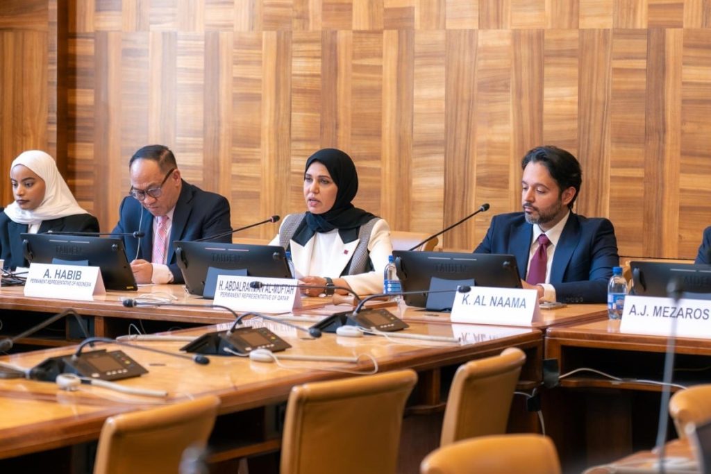  الوفد الدائم لدولة قطر بجنيف ينظم حدثا جانبيا بعنوان “الأسرة أولا: أساس التنمية الاجتماعية”