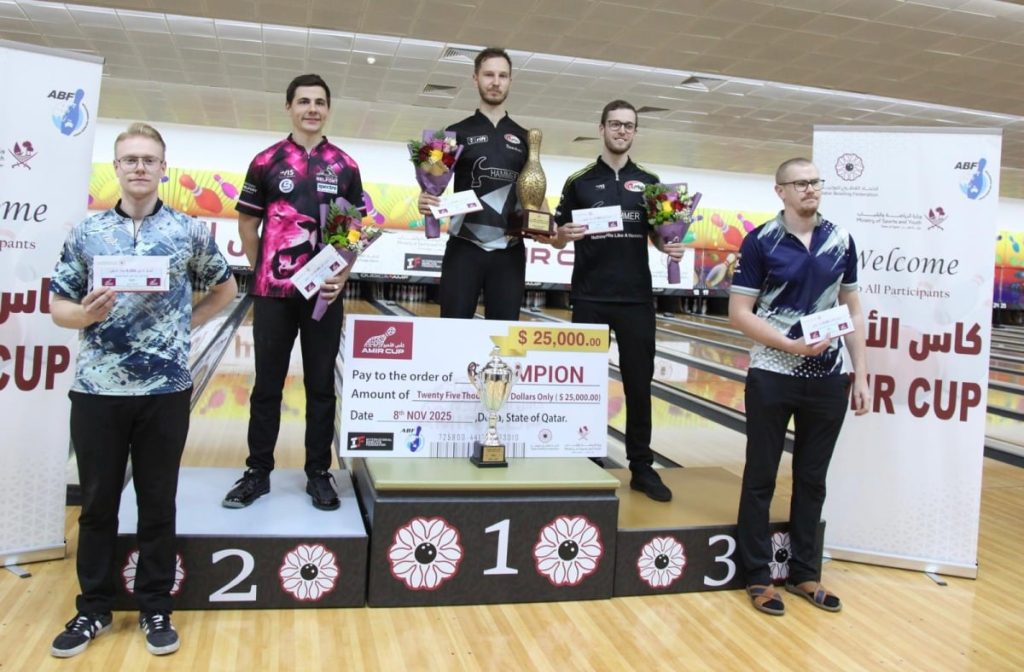  الفنلندي توماس كايكو يتوج بلقب بطولة كأس سمو الأمير للبولينج