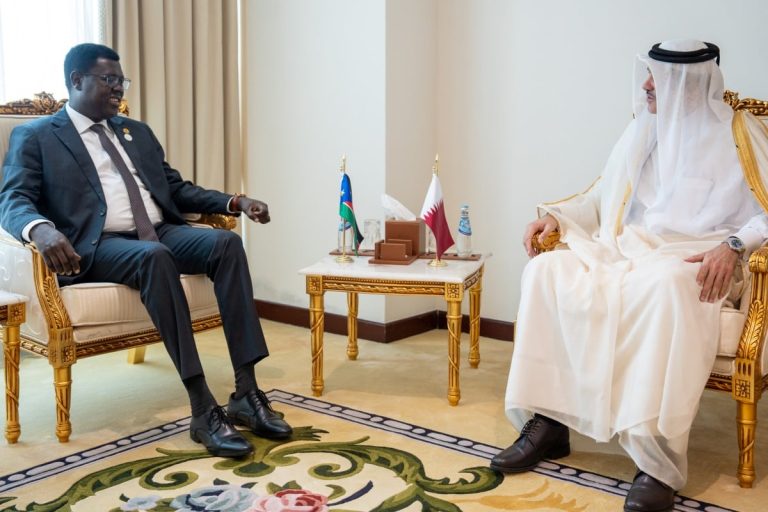  وزير الدولة لشؤون التجارة الخارجية يجتمع مع وزير الخارجية بجنوب السودان