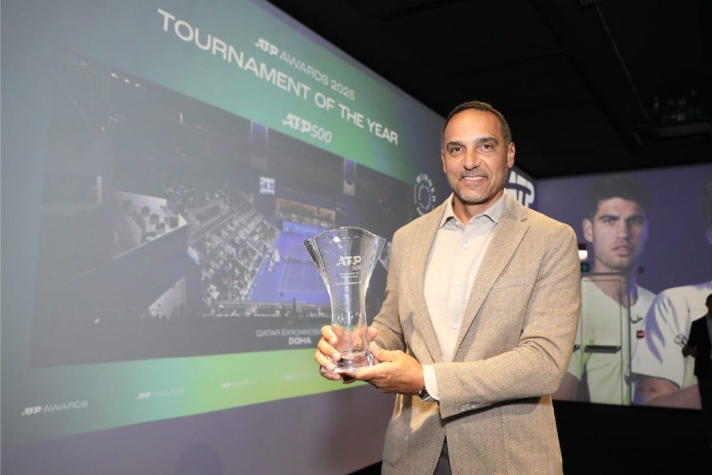  بطولة قطر إكسون موبيل للتنس تفوز بجائزة أفضل بطولة عالمية في فئة 500 نقطة