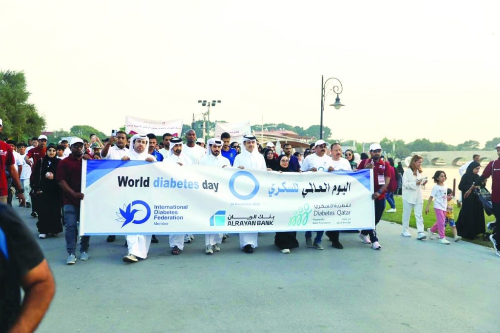 "الرياضة للجميع" يشارك في مسيرة اليوم العالمي للسكري