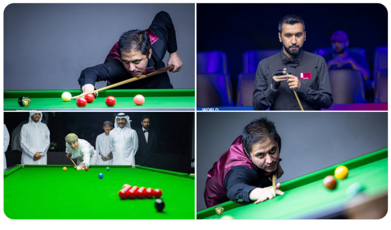  تأهل ثنائي المنتخب القطري علي العبيدلي وأحمد سيف إلى الدور الثاني بكأس العالم للسنوكر