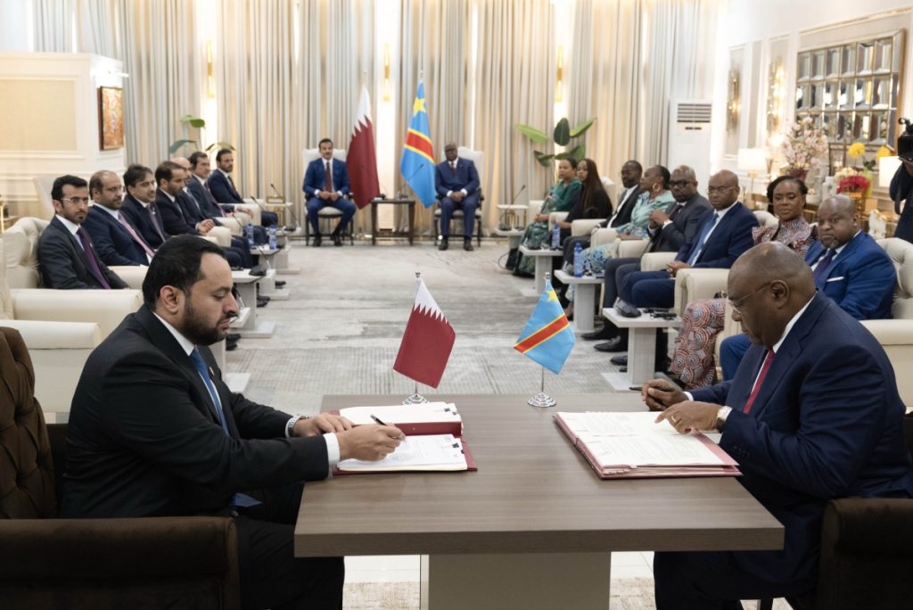 سمو الأمير ورئيس الكونغو الديمقراطية يشهدان التوقيع على اتفاقية وعدد من مذكرات تفاهم