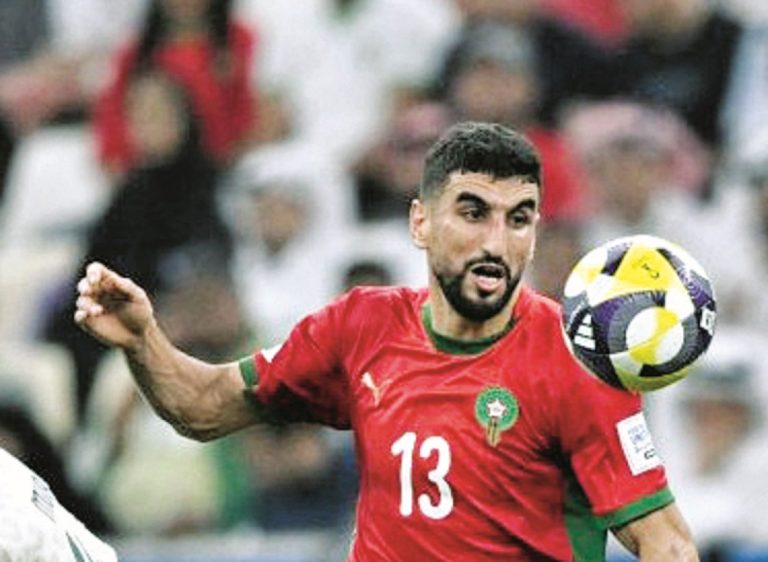 مونديال العرب.. الكرتي لاعب المنتخب المغربي مهدد بالغياب عن ربع النهائي