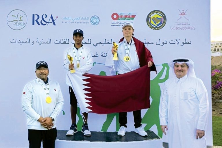 عنابي الجولف يحصد ذهبيتي الخليجية للفردي والفرق