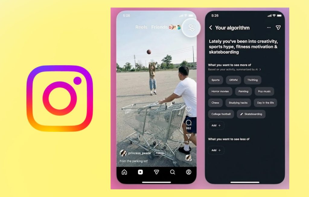 إنستاجرام تطلق أداة جديدة للتحكم في خوارزمية توصيات المحتوى