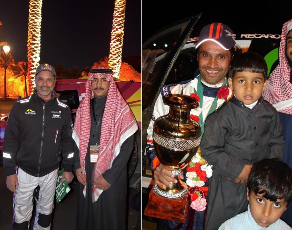  صورتان الفارق بينهما 18 سنة.. حكاية مشجع سعودي مع ناصر العطية في رالي حائل
